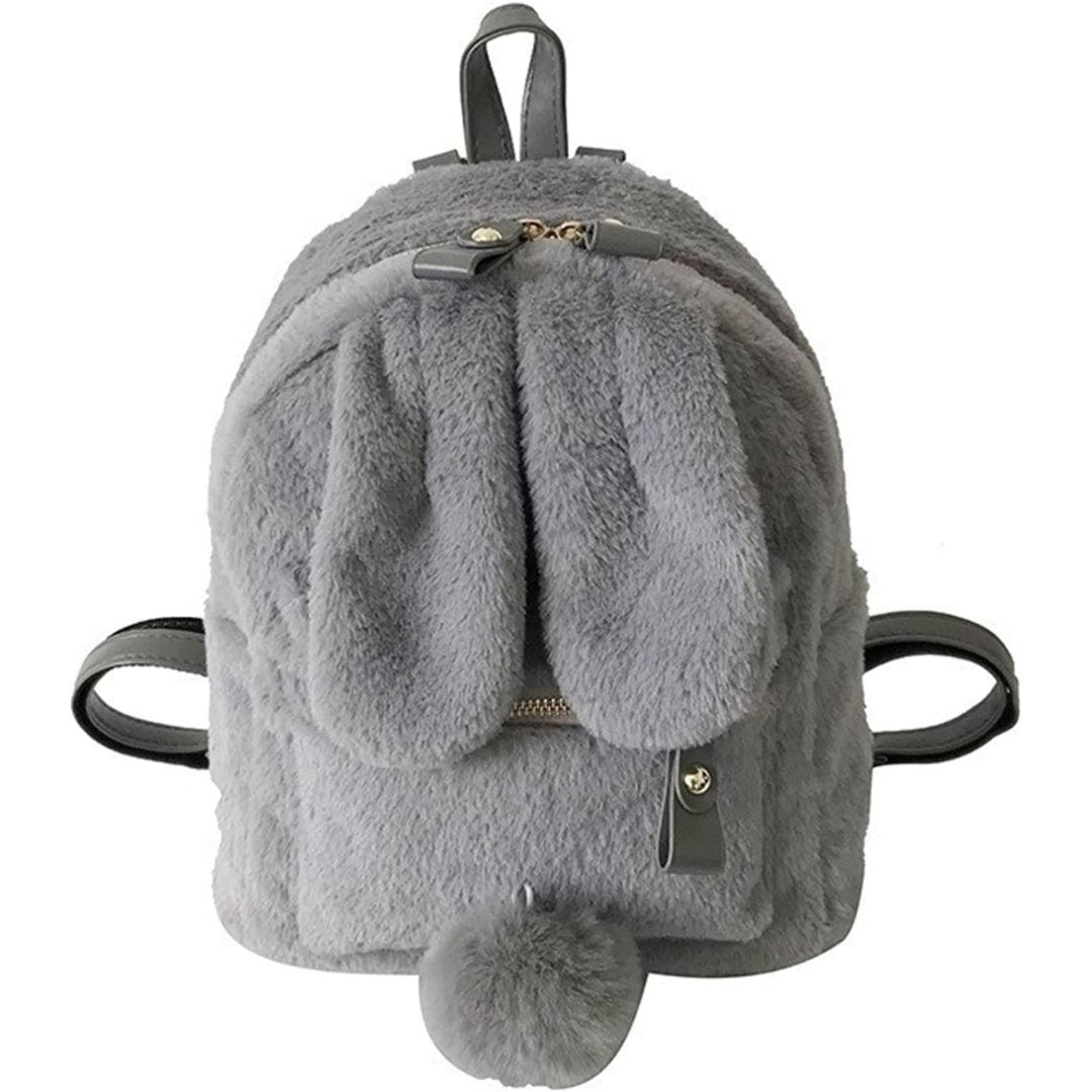 Cute Mini Backpack for School Rabbit Ears Animal Plush backpack Girls Backpack Small backpack Kawaii Bookbag Image 9