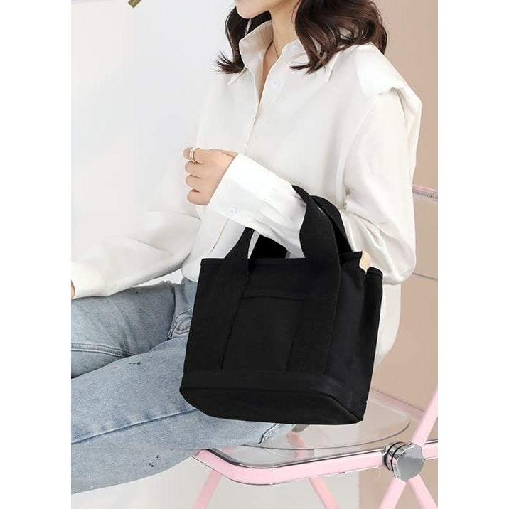 Small Tote Bag with Zipper Tote Bag for Women Canvas Crossbody Bag Shoulder Bag Satchel Hobo Bag Messenger Bag 2023 Image 12