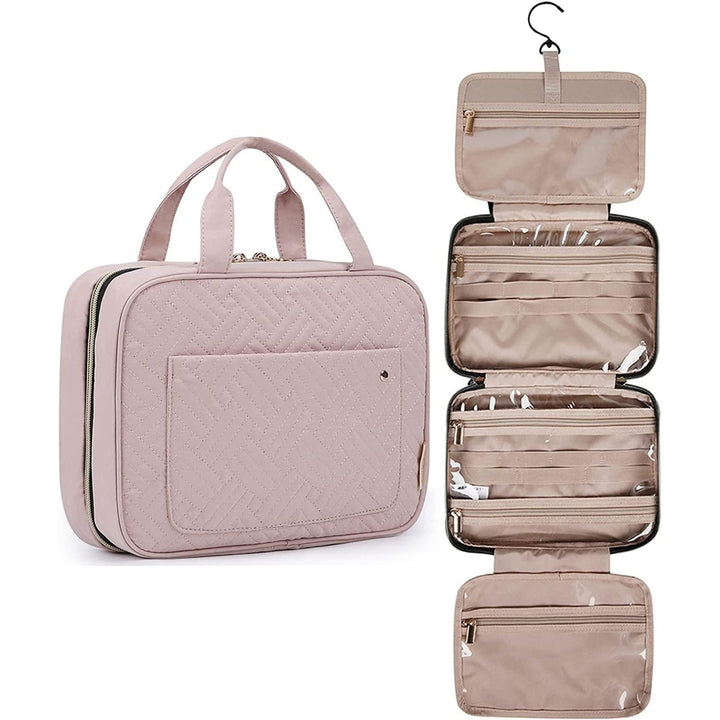 Toiletry Bag Travel Bag with Hanging Hook Water-resistant Makeup Cosmetic Bag Travel Organizer for Accessories Image 1