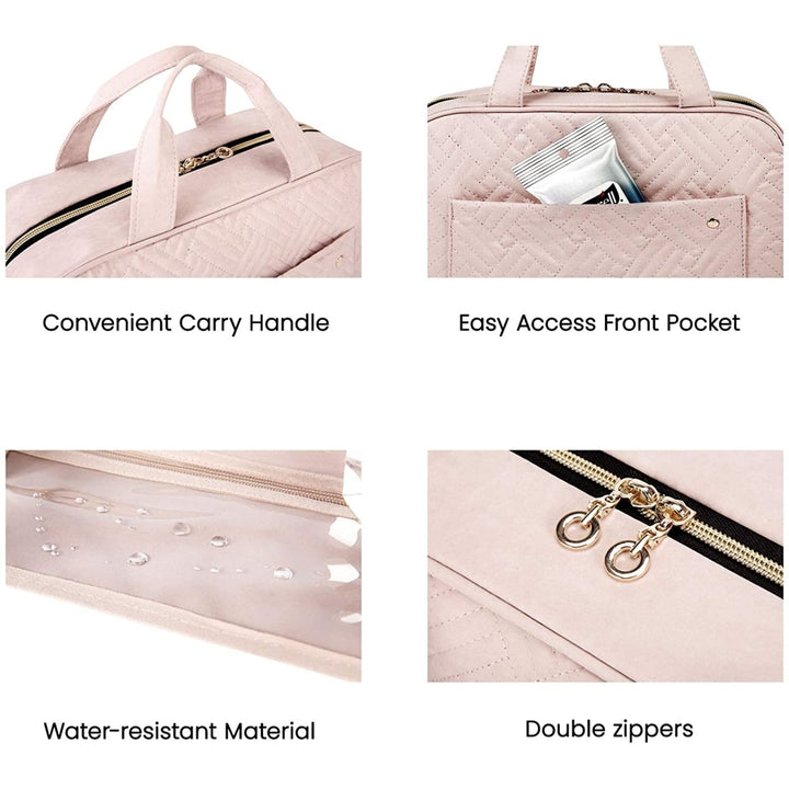 Toiletry Bag Travel Bag with Hanging Hook Water-resistant Makeup Cosmetic Bag Travel Organizer for Accessories Image 3