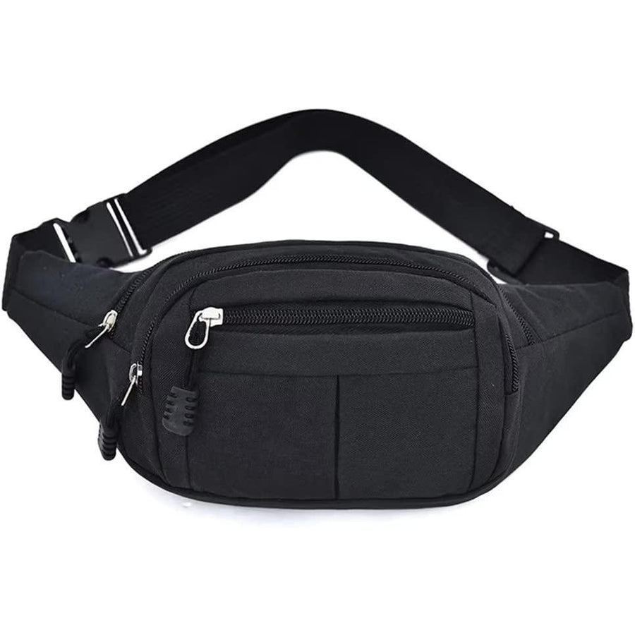 Fanny PackWaist Pack for Men and WomenWaterproof Sports Waist Bag with Adjustable Strap for Travel Hiking Running Black Image 1