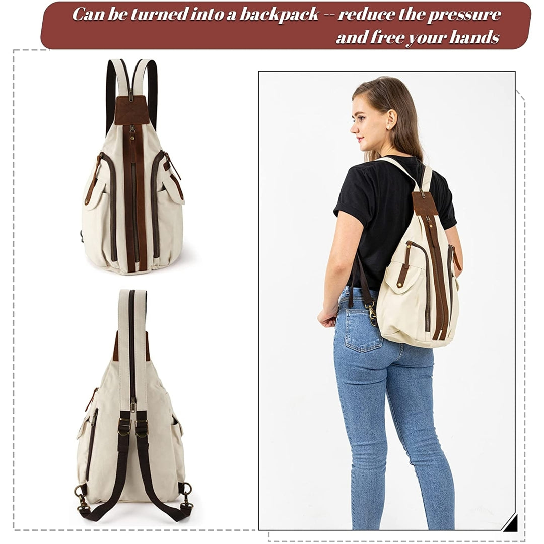 Sling Bag Small Crossbody Backpack for Women Men Casual Image 9