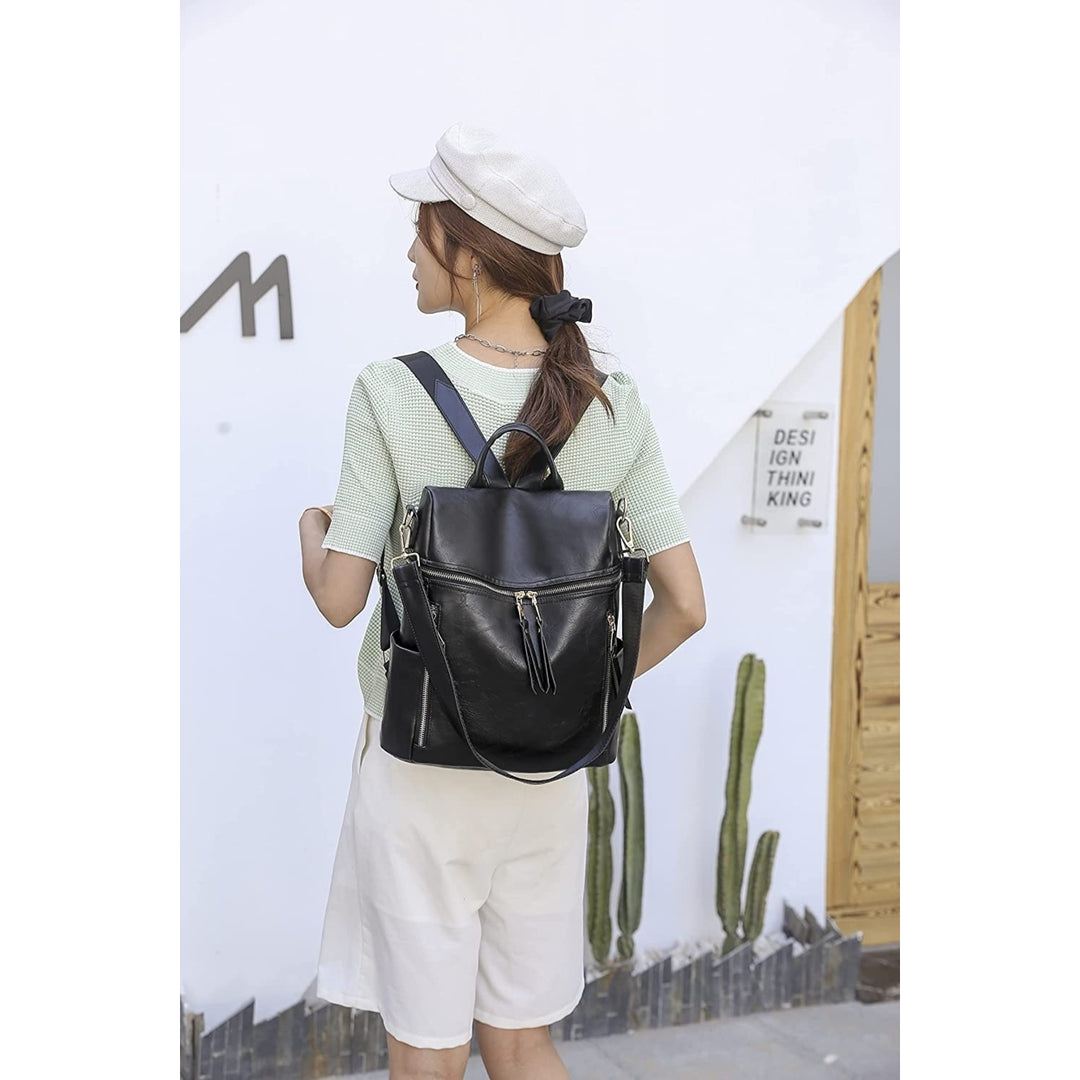 Women Fashion Travel Large Girls Shoulder Bags with Small Purse Adjustable Strap Image 6