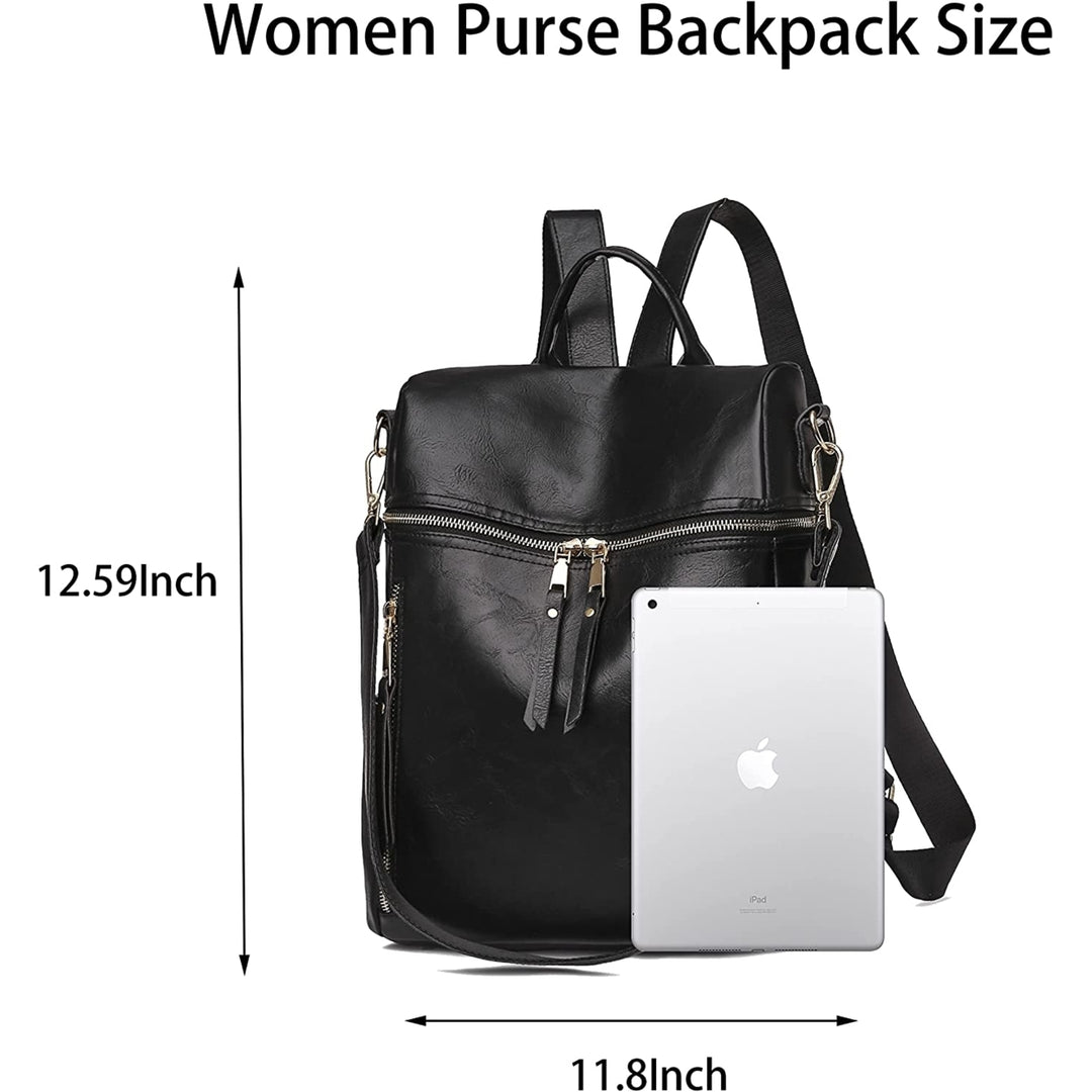 Women Fashion Travel Large Girls Shoulder Bags with Small Purse Adjustable Strap Image 7