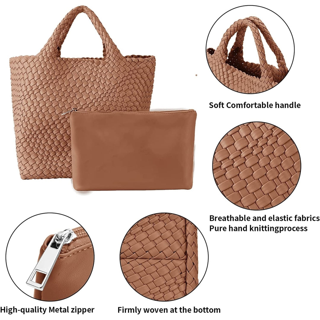 Fashion Woven Tote Bag Large Capacity Image 4