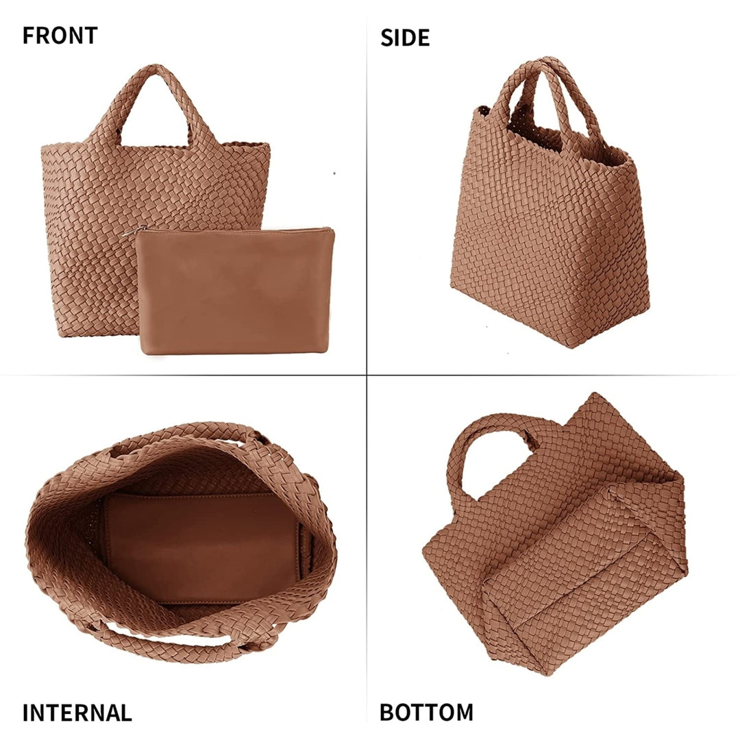 Fashion Woven Tote Bag Large Capacity Image 7