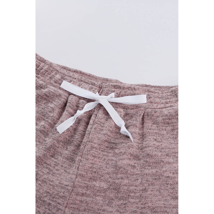 Womens Pink Long Sleeve Drawstring Button Loungewear Image 4
