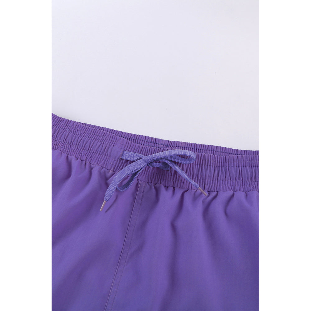 Mens Purple Thermochromic Casual Sports Shorts Image 2