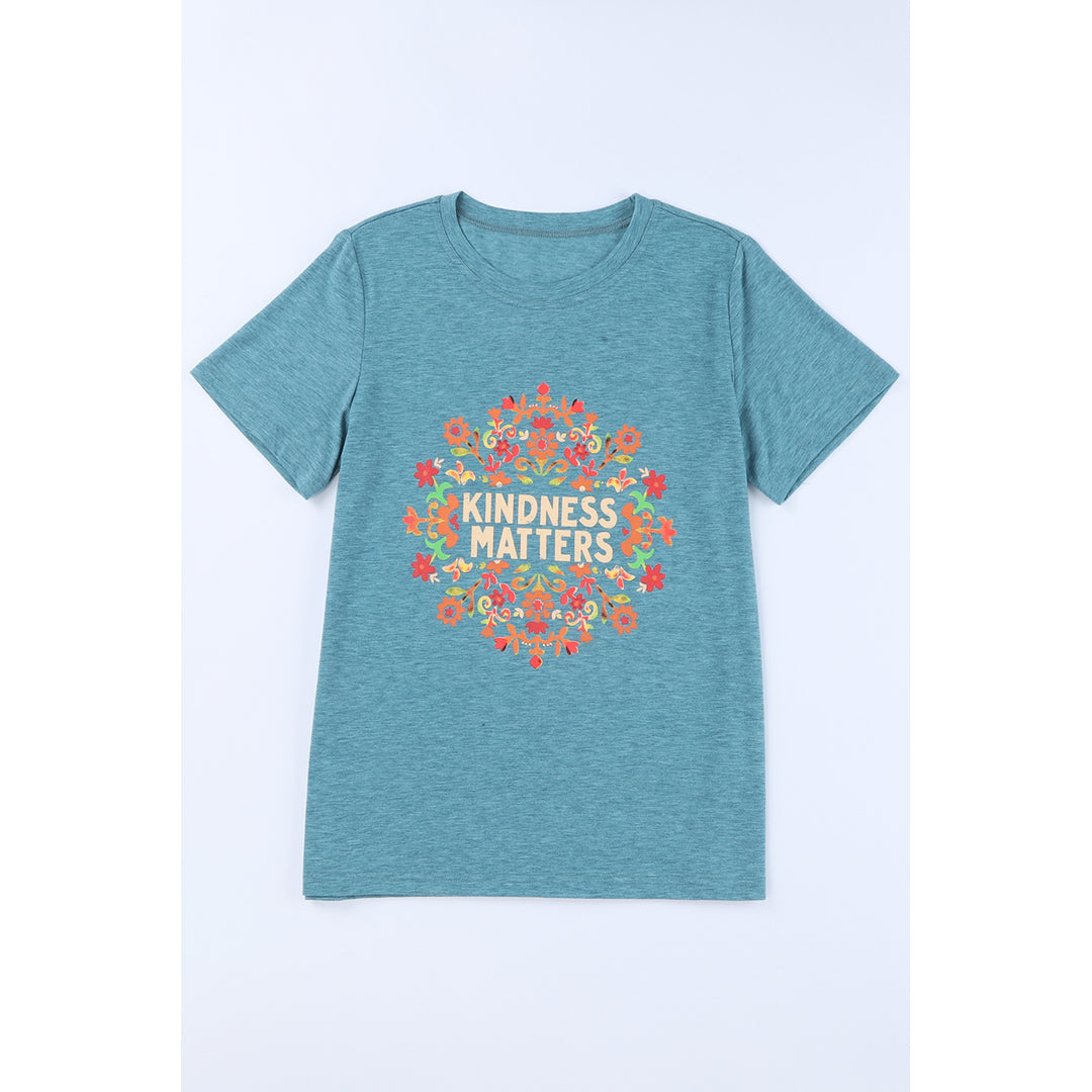 Women's KINDNESS MATTERS Flower Graphic Tee Image 1