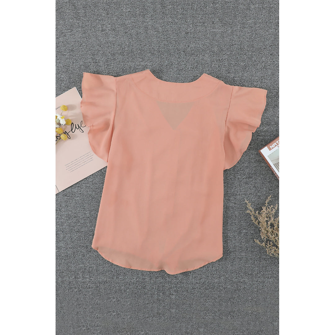 Womens Apricot Forever Tonight Button Tie Top Image 9