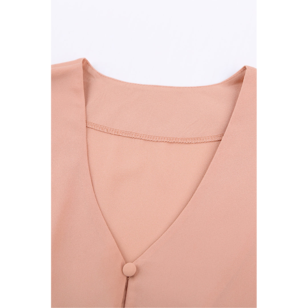Womens Apricot Forever Tonight Button Tie Top Image 10