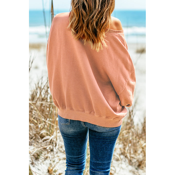 Women's Drop Shoulder Sweatshirt with Kangaroo Pocket Image 2