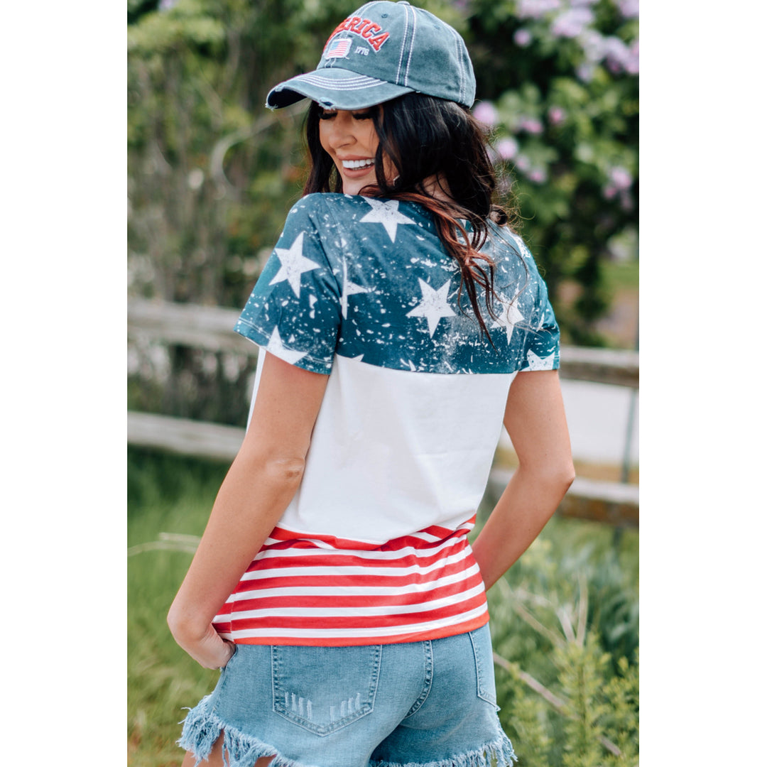 Women's The US Stars and Stripes Inspired Top Image 1