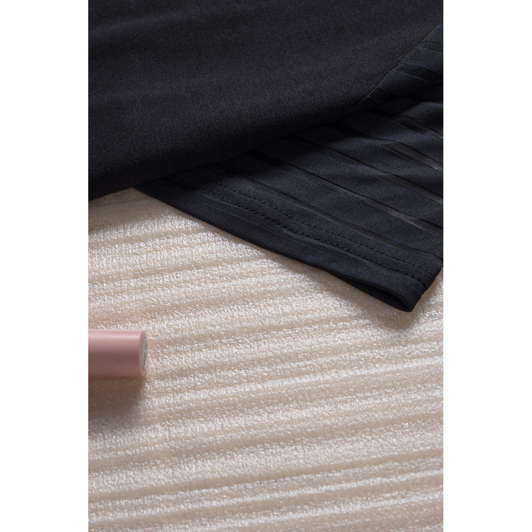 Womens Black Striped Raglan Sleeve Tee Image 11
