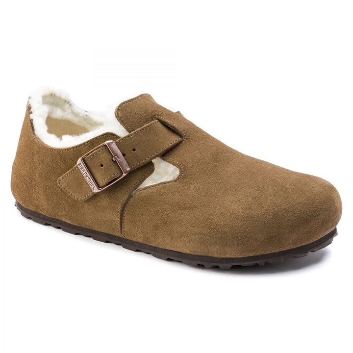 BIRKENSTOCK London Shearling Clog Suede Natural Shearling Regular Width 1014962 Image 1