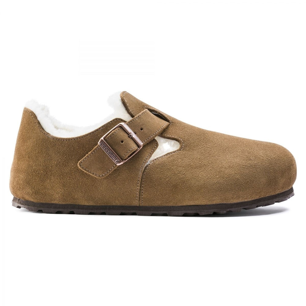 BIRKENSTOCK London Shearling Clog Suede Natural Shearling Regular Width 1014962 Image 2