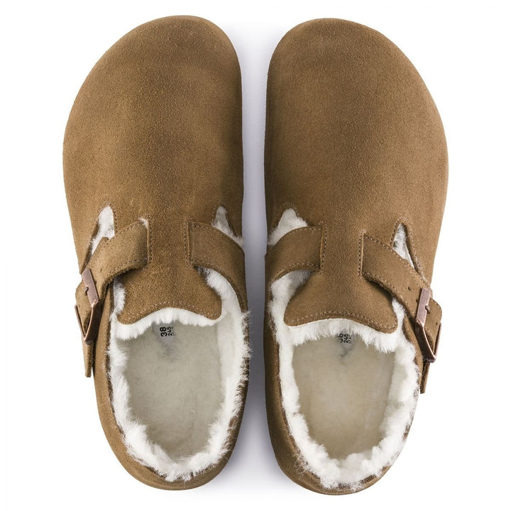 BIRKENSTOCK London Shearling Clog Suede Natural Shearling Regular Width 1014962 Image 4