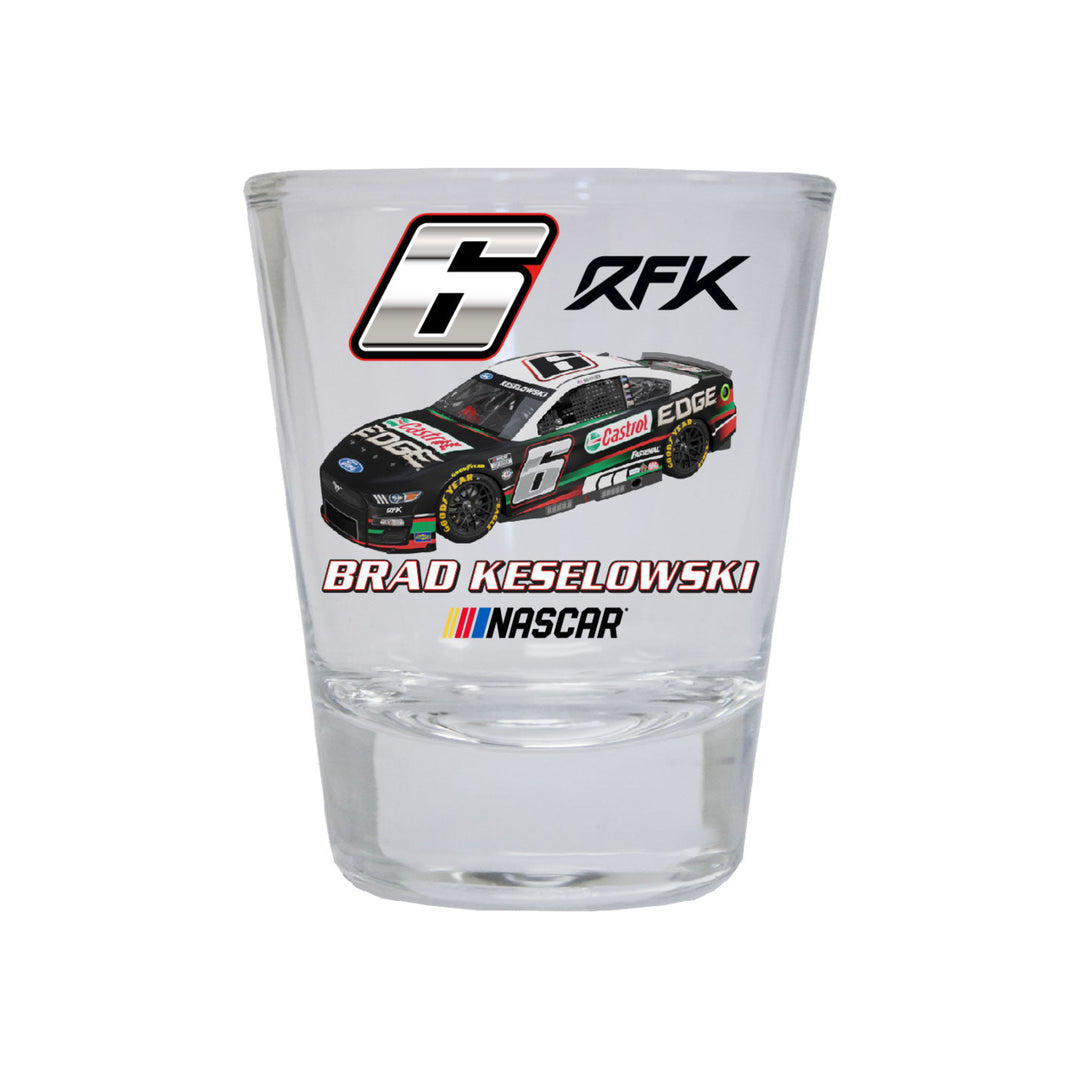 6 Brad Keselowski NASCAR Officially Licensed Round Shot Glass Image 1