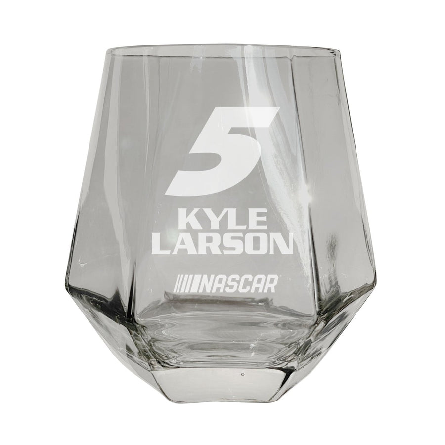 5 Kyle Larson Officially Licensed 10 oz Engraved Diamond Wine Glass Image 1