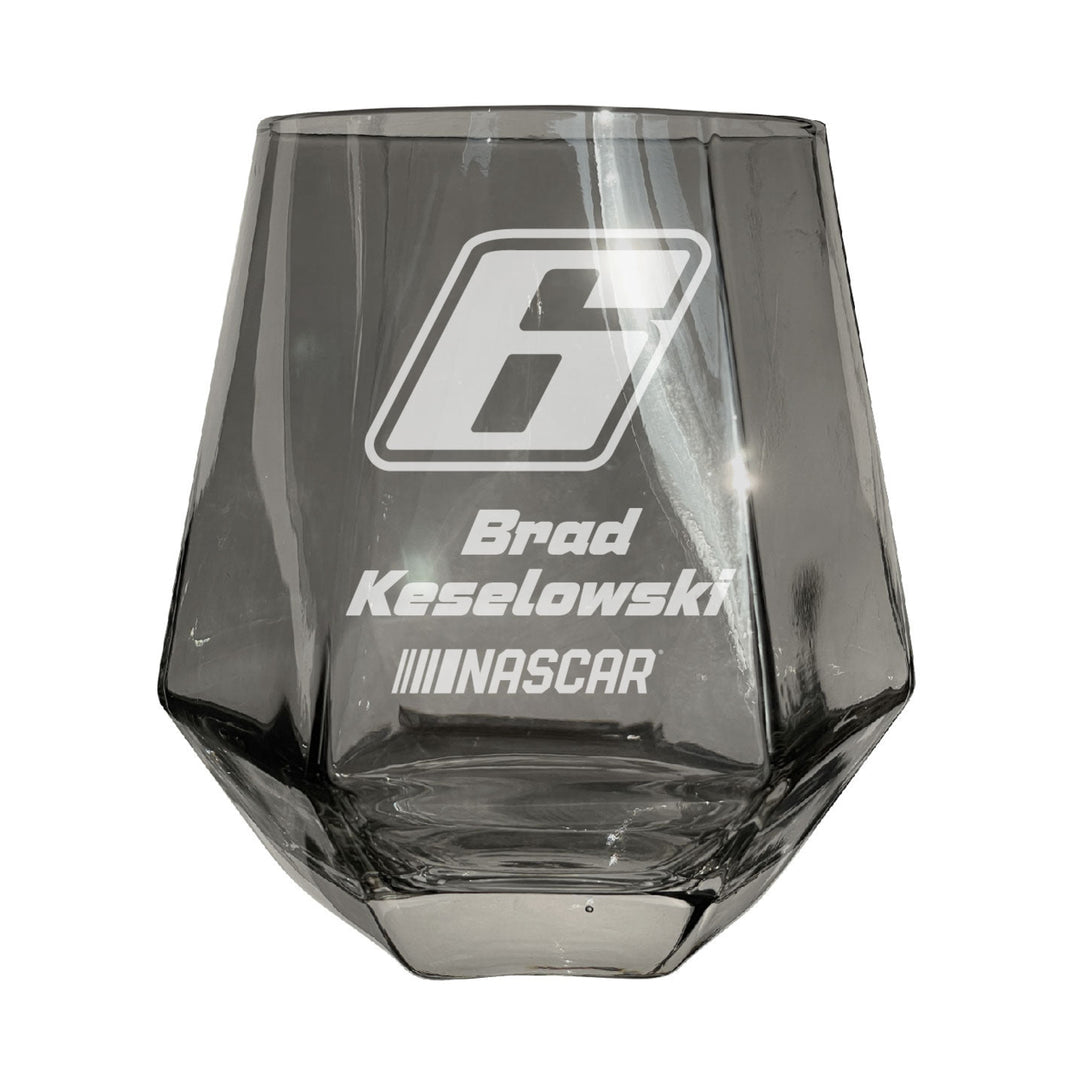 6 Brad Keselowski Officially Licensed 10 oz Engraved Diamond Wine Glass Image 3