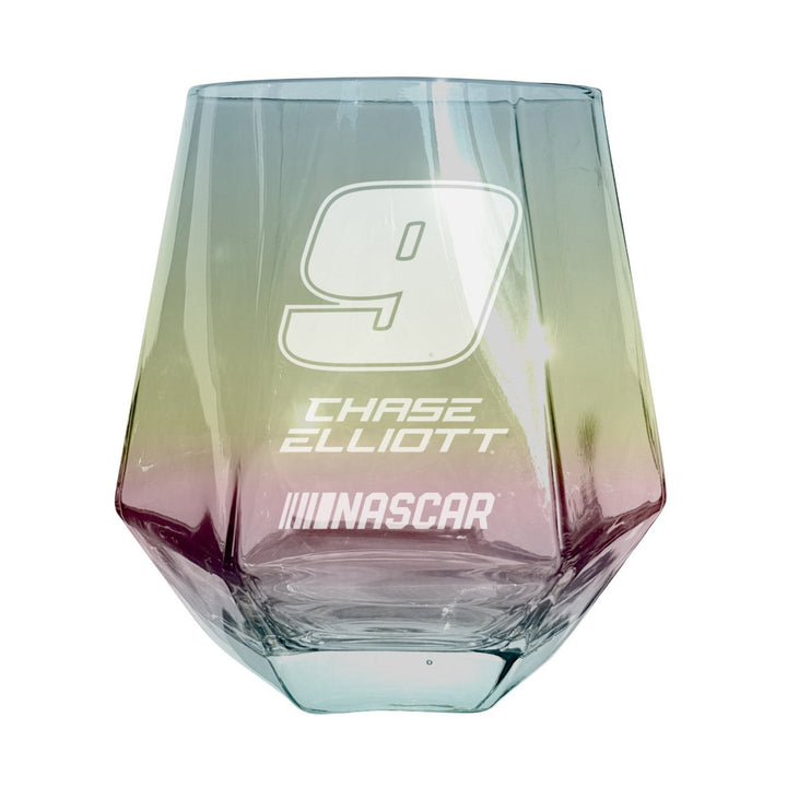 9 Chase Elliott Officially Licensed 10 oz Engraved Diamond Wine Glass Image 1