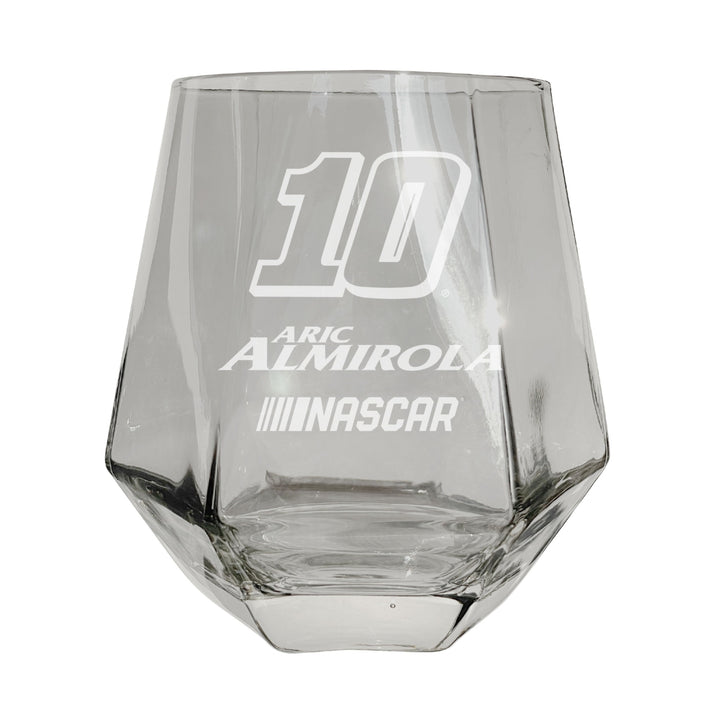 10 Aric Almirola Officially Licensed 10 oz Engraved Diamond Wine Glass Image 1