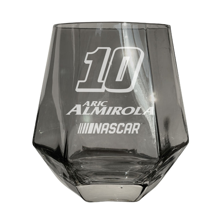 10 Aric Almirola Officially Licensed 10 oz Engraved Diamond Wine Glass Image 3