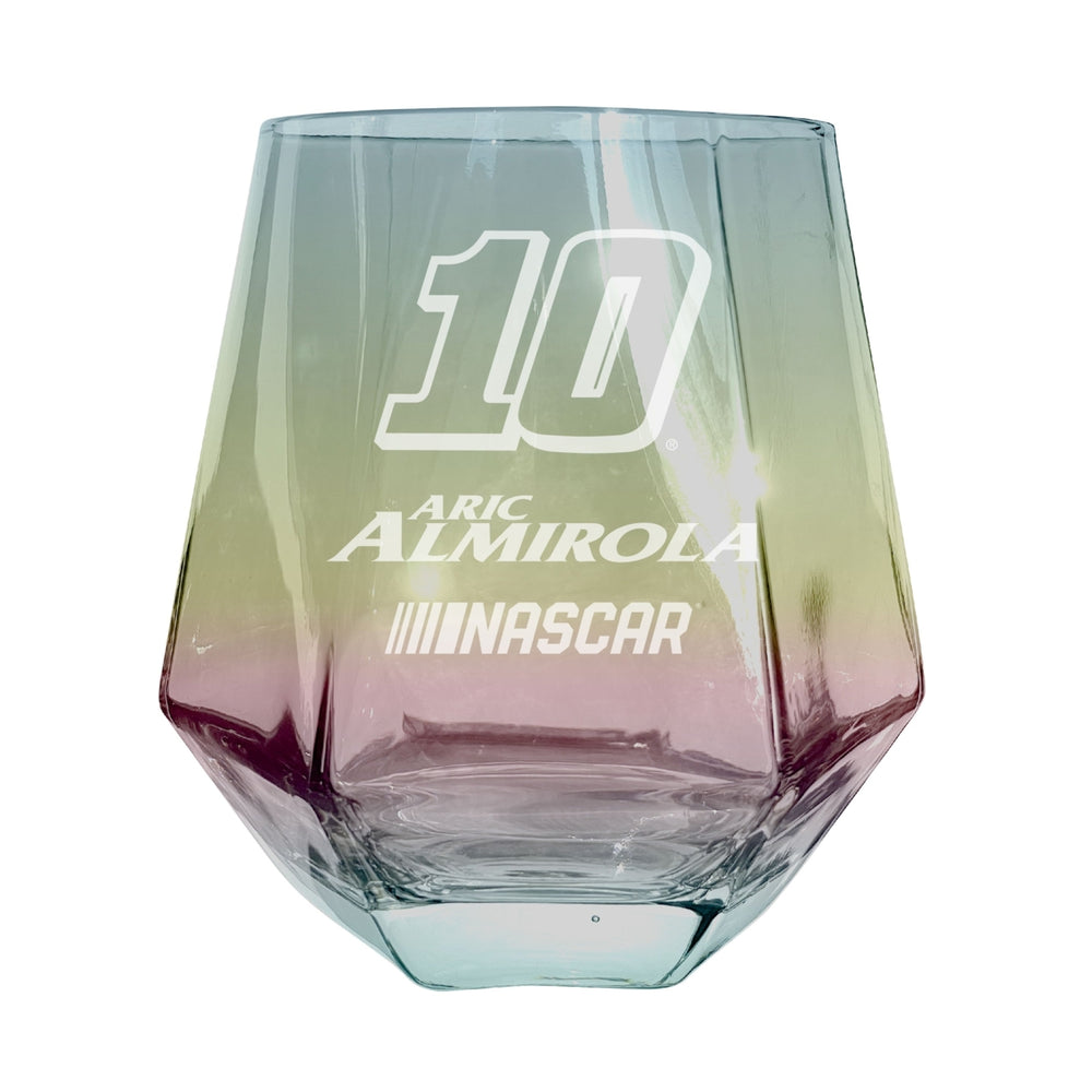 10 Aric Almirola Officially Licensed 10 oz Engraved Diamond Wine Glass Image 2