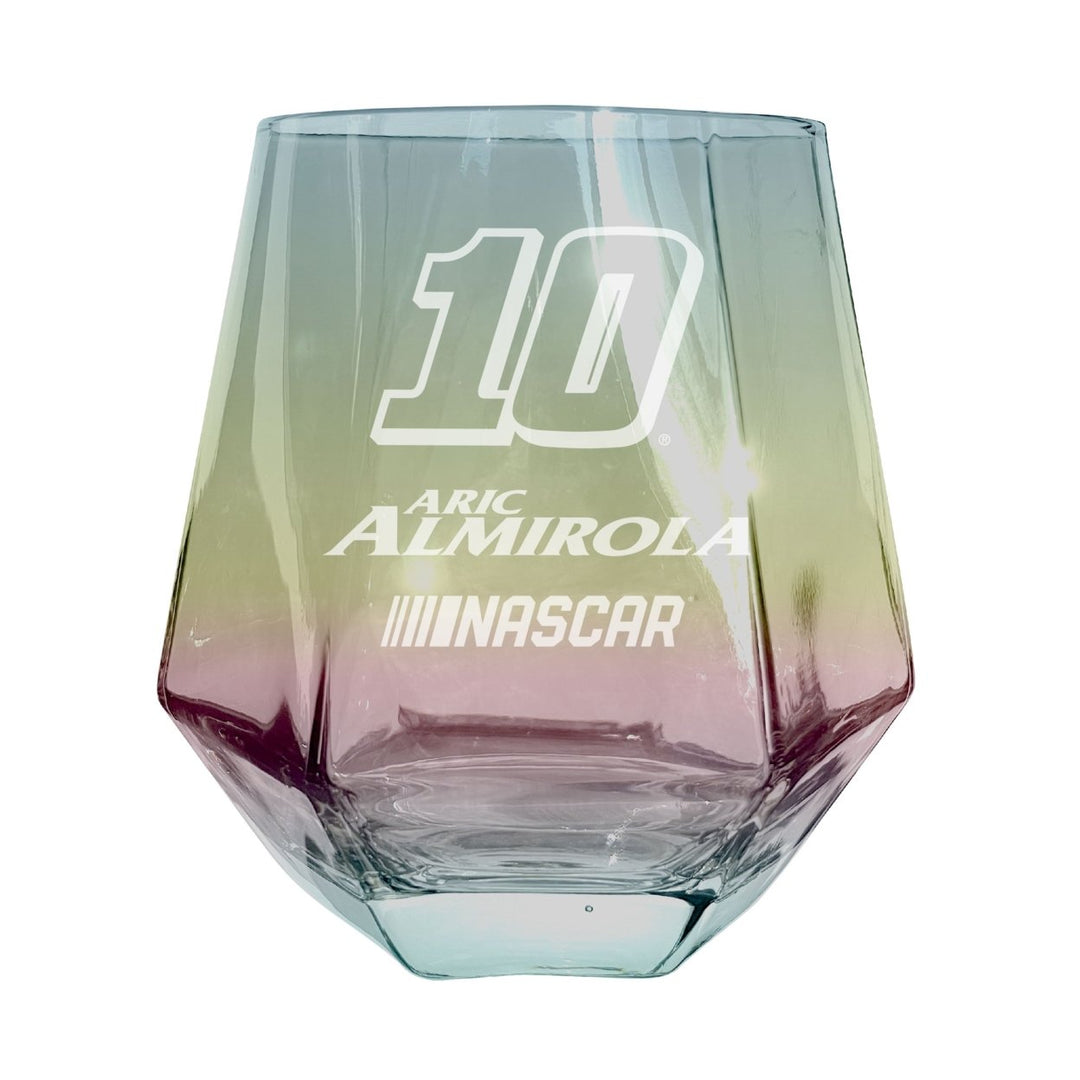 10 Aric Almirola Officially Licensed 10 oz Engraved Diamond Wine Glass Image 1