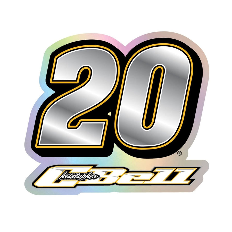#20 Christopher Bell  Laser Cut Holographic Decal Image 1