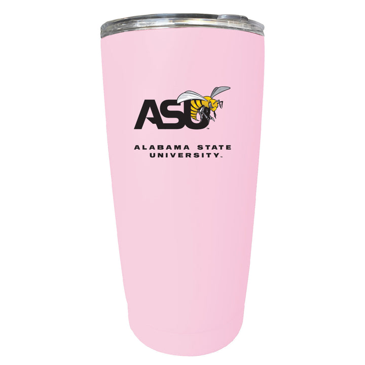 Alabama State University NCAA Insulated Tumbler - 16oz Stainless Steel Travel Mug Image 2