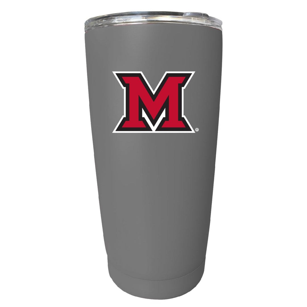 Miami University of Ohio NCAA Insulated Tumbler - 16oz Stainless Steel Travel Mug Image 1