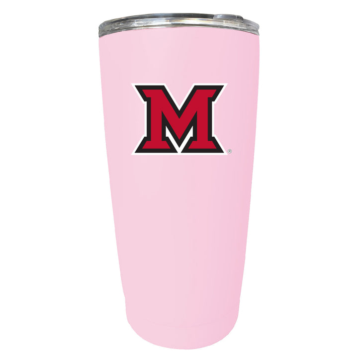 Miami University of Ohio NCAA Insulated Tumbler - 16oz Stainless Steel Travel Mug Image 2