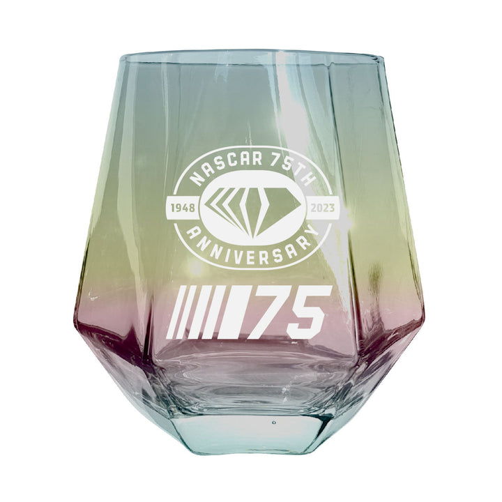 NASCAR 75 Year Anniversary Officially Licensed 10 oz Engraved Diamond Glass Image 2