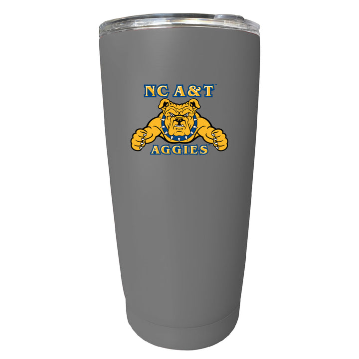 North Carolina AandT State Aggies NCAA Insulated Tumbler - 16oz Stainless Steel Travel Mug Image 1