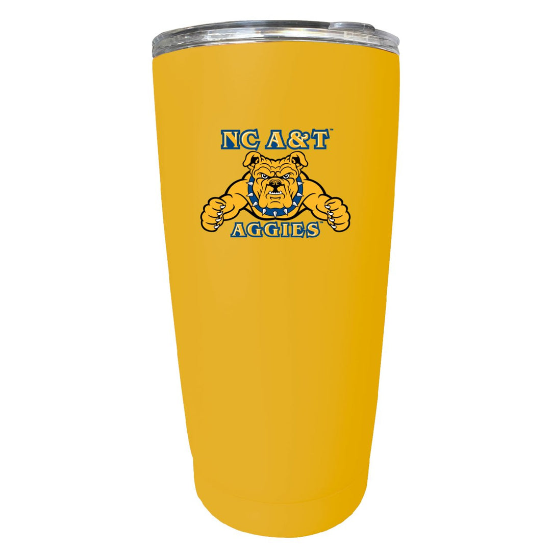 North Carolina AandT State Aggies NCAA Insulated Tumbler - 16oz Stainless Steel Travel Mug Image 1