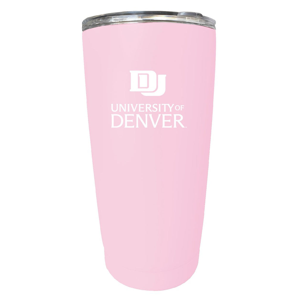 University of Denver Pioneers NCAA Insulated Tumbler - 16oz Stainless Steel Travel Mug Image 2