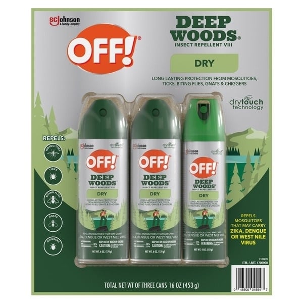 OFF! Deep Woods Dry Insect Repellent Set 2 x 6 Ounce + 4 Ounce Image 1