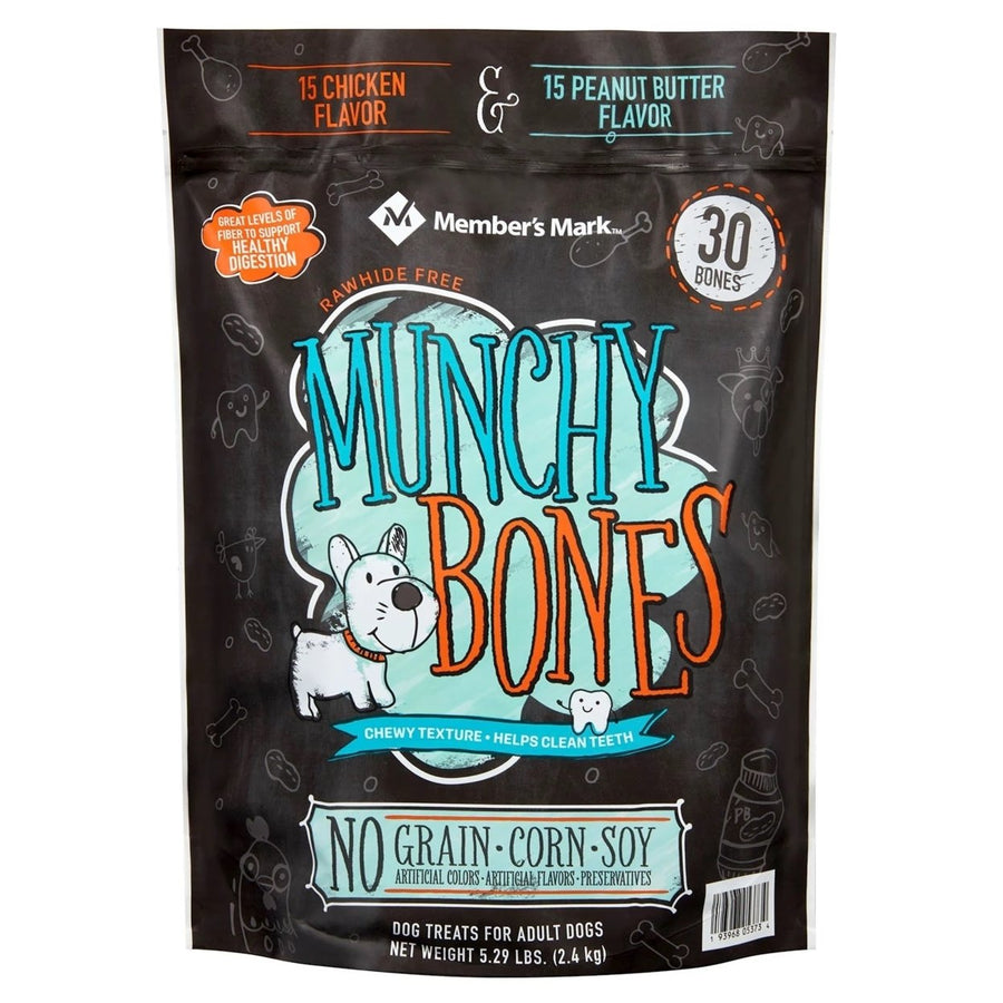 Members Mark Munchy Bones Dog Treats for Adult Dogs 30 Bones (5.29 Pound) Image 1