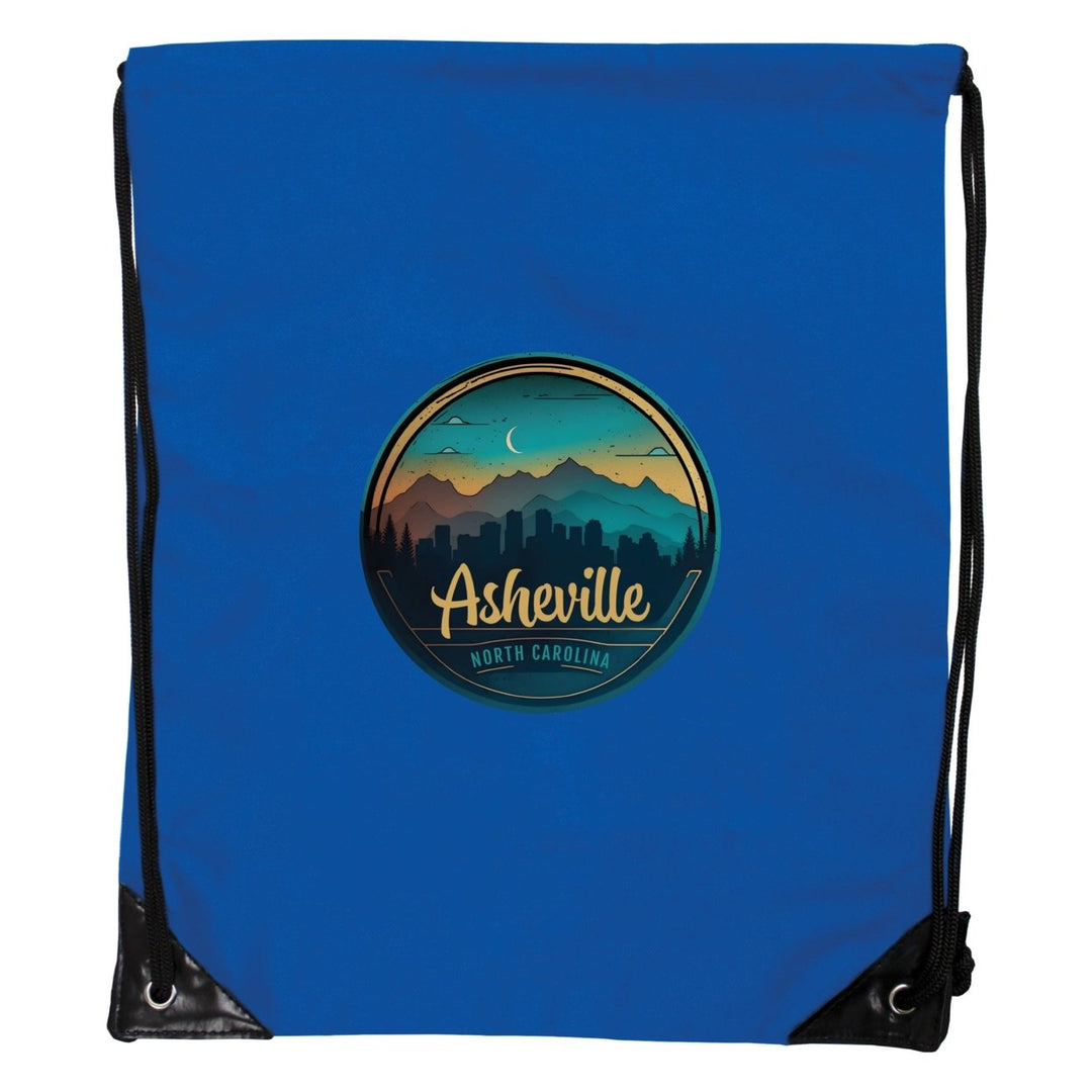 Asheville North Carolina Souvenir Cinch Bag with Drawstring Backpack Image 1