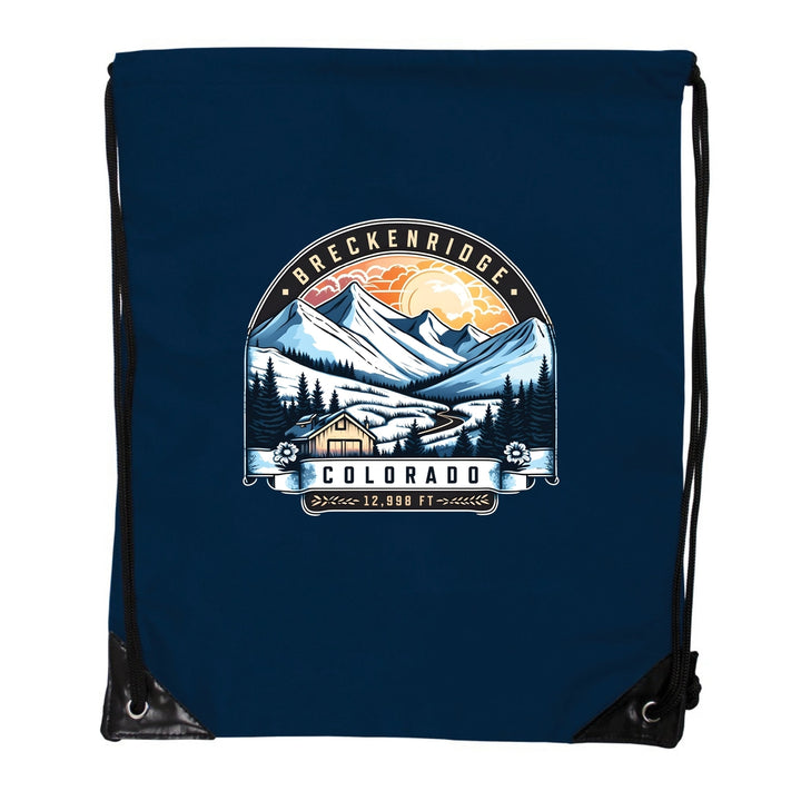 Breckenridge Colorado Souvenir Cinch Bag with Drawstring Backpack Image 4