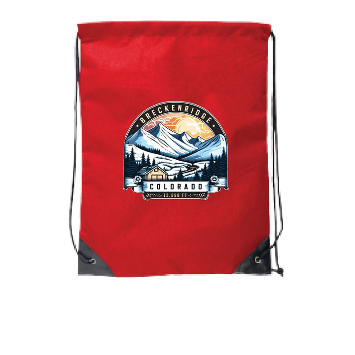 Breckenridge Colorado Souvenir Cinch Bag with Drawstring Backpack Image 6