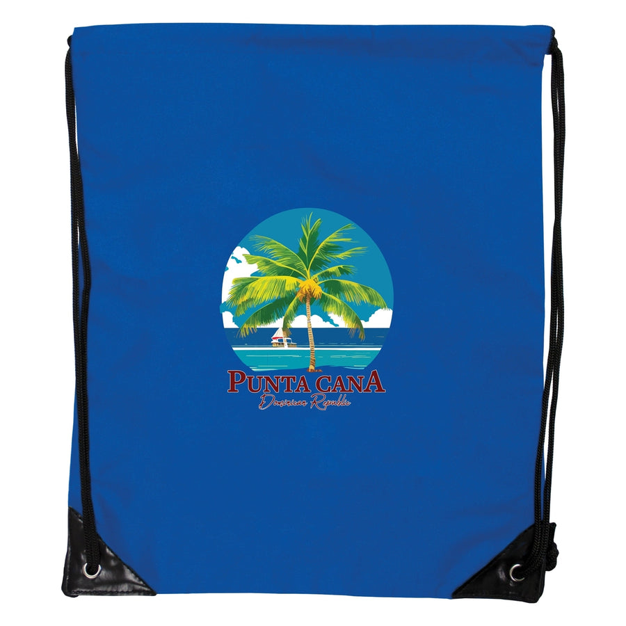 Punta Cana Dominican Republic Souvenir Cinch Bag with Drawstring Backpack Image 1