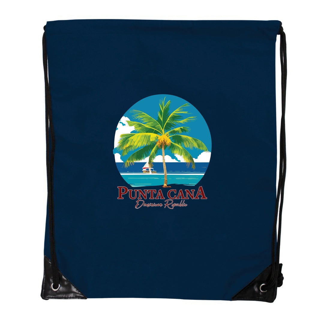 Punta Cana Dominican Republic Souvenir Cinch Bag with Drawstring Backpack Image 3