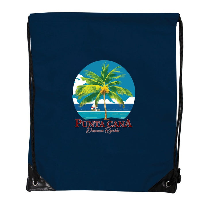 Punta Cana Dominican Republic Souvenir Cinch Bag with Drawstring Backpack Image 1