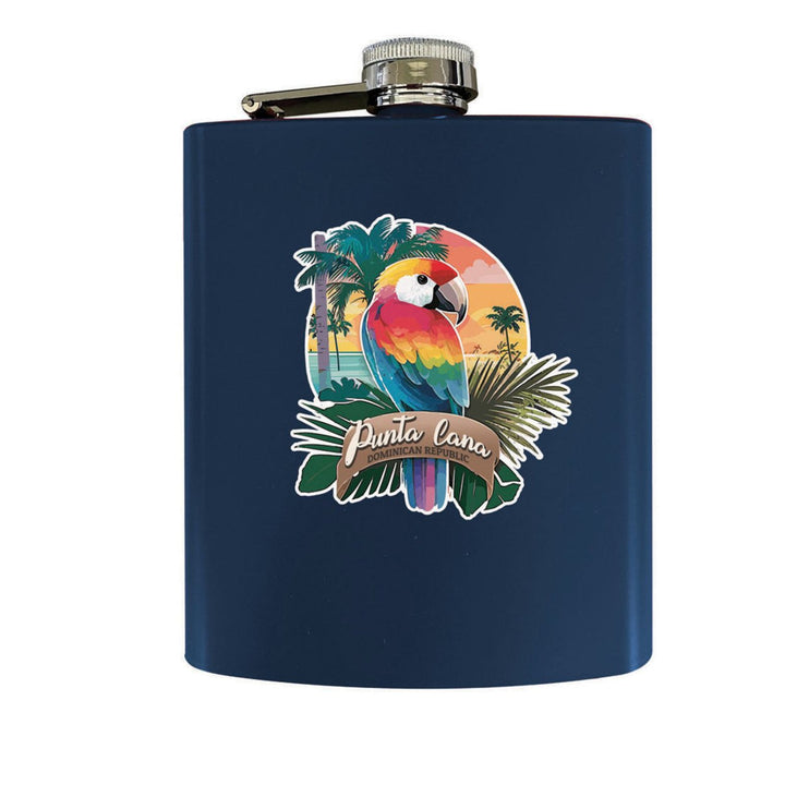 Punta Cana Dominican Republic Souvenir Matte Finish Stainless Steel 7 oz Flask Image 6