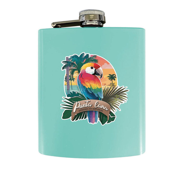 Punta Cana Dominican Republic Souvenir Matte Finish Stainless Steel 7 oz Flask Image 7