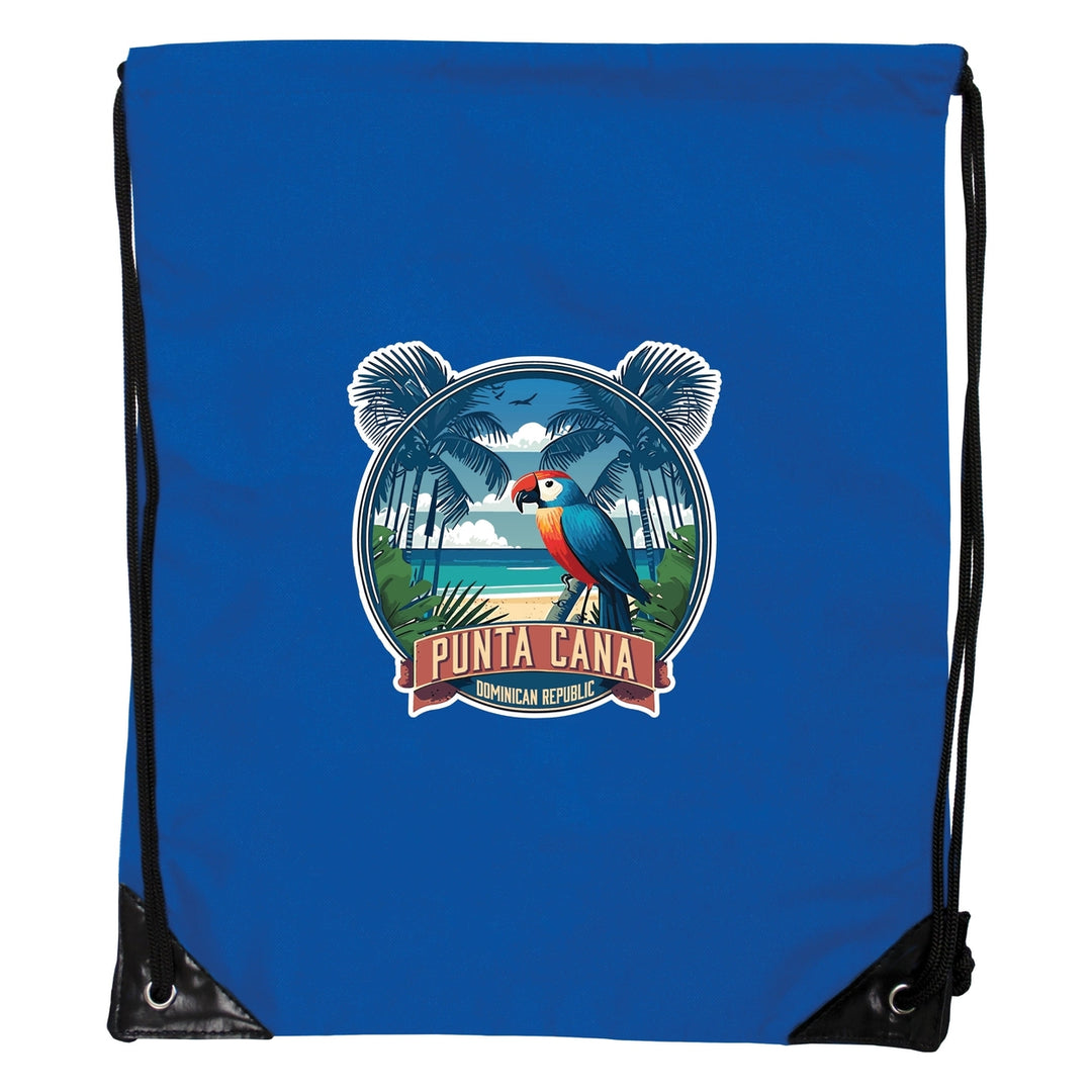 Punta Cana Dominican Republic Souvenir Cinch Bag with Drawstring Backpack Image 6