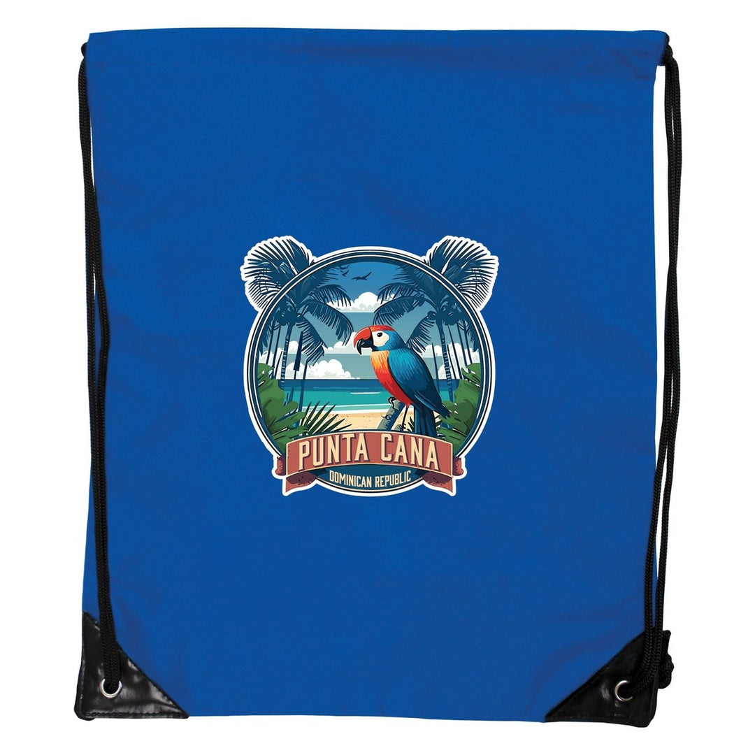 Punta Cana Dominican Republic Souvenir Cinch Bag with Drawstring Backpack Image 1