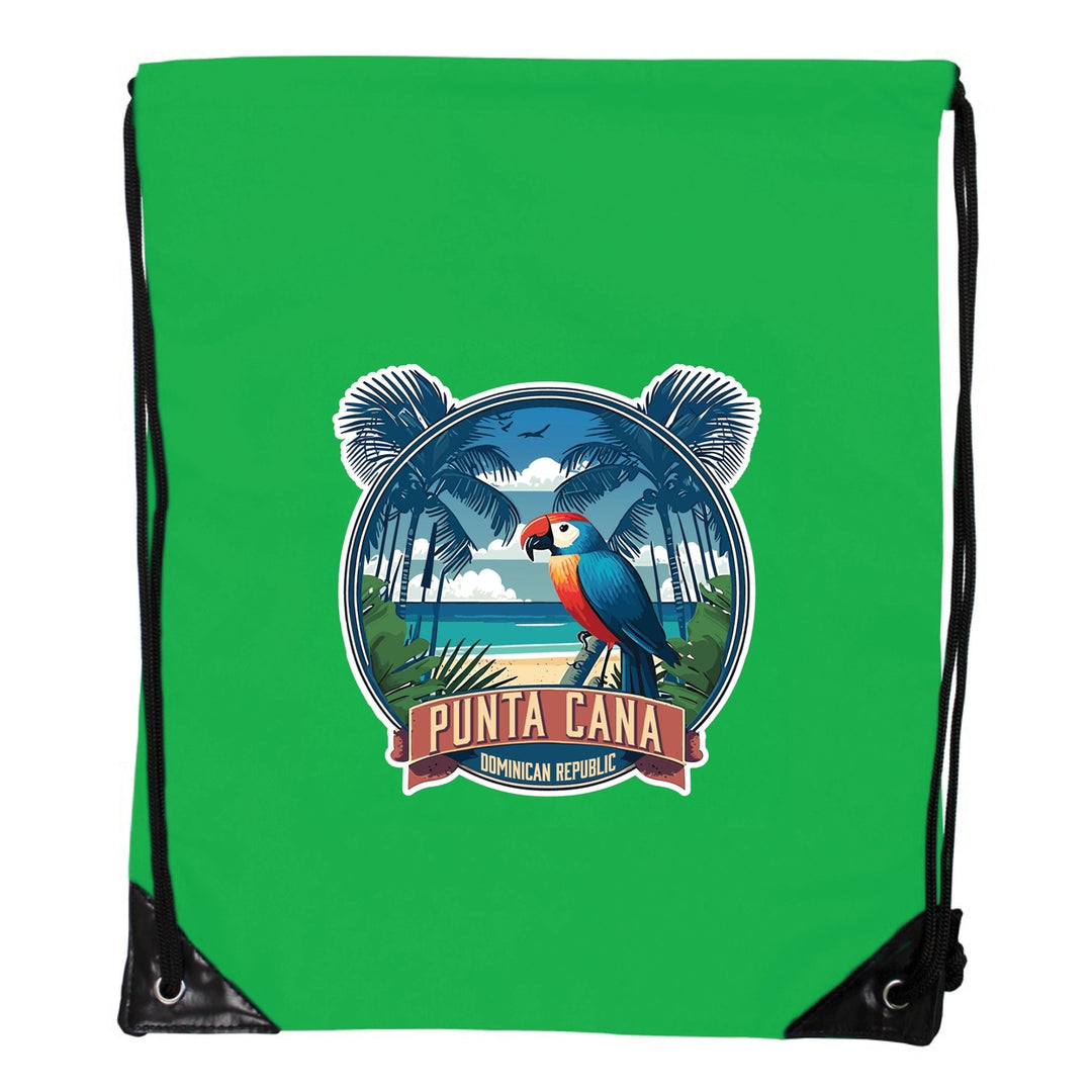 Punta Cana Dominican Republic Souvenir Cinch Bag with Drawstring Backpack Image 7